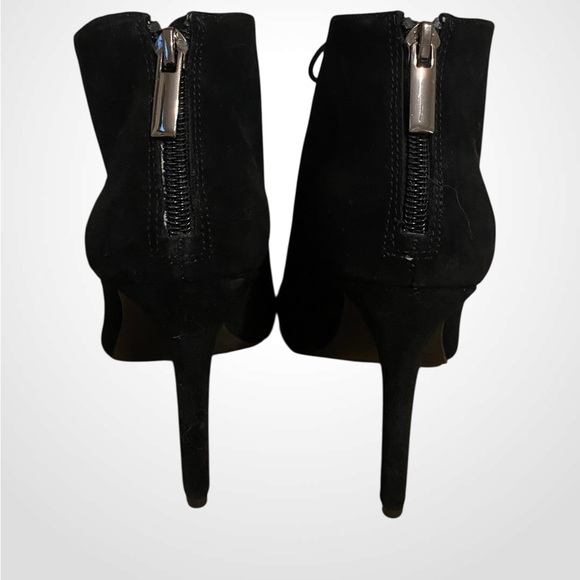 G.I.L.I. | Black Lace-Up Peep-Toe Stiletto Boots | Gi-Feliana Suede Boot NWOB 7 - Picture 5 of 13